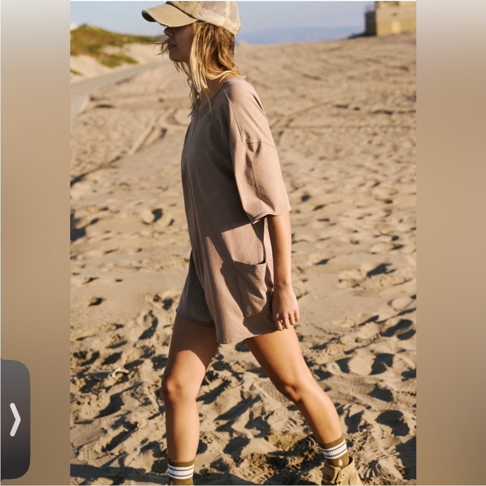 FREE PEOPLE HOT SHOT TEE ROMPER XS NWT